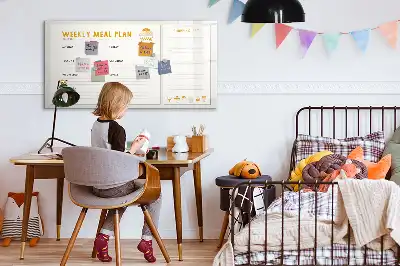 Tablă magnetică cu ștergere uscată pentru orare de mese