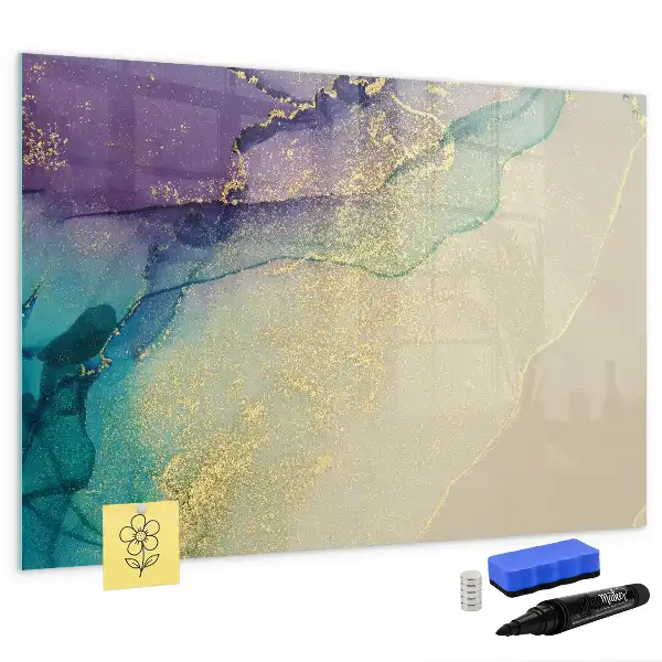Tablă magnetică cu ștergere uscată model cu abstracție elegantă