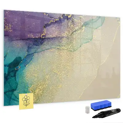 Tablă magnetică cu ștergere uscată model cu abstracție elegantă