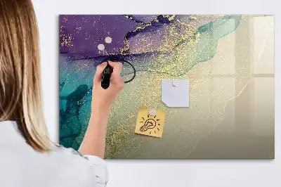 Tablă magnetică cu ștergere uscată model cu abstracție elegantă