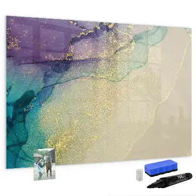 Tablă magnetică cu ștergere uscată model cu abstracție elegantă