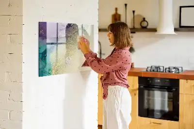 Tablă magnetică cu ștergere uscată model cu abstracție elegantă