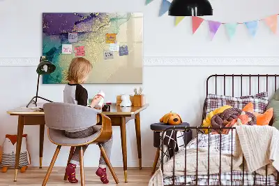 Tablă magnetică cu ștergere uscată model cu abstracție elegantă