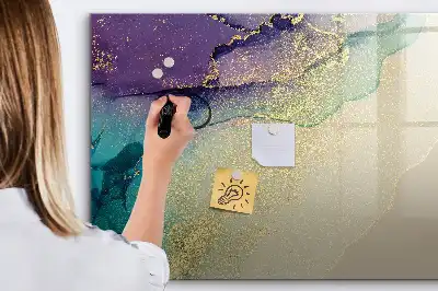 Tablă magnetică cu ștergere uscată model cu abstracție elegantă