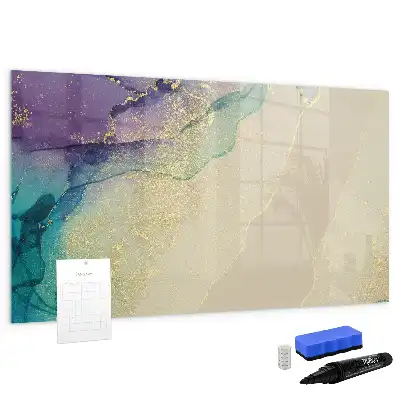 Tablă magnetică cu ștergere uscată model cu abstracție elegantă