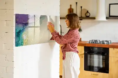 Tablă magnetică cu ștergere uscată model cu abstracție elegantă