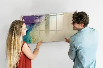 Tablă magnetică cu ștergere uscată model cu abstracție elegantă