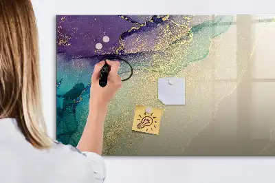 Tablă magnetică cu ștergere uscată model cu abstracție elegantă