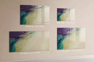 Tablă magnetică cu ștergere uscată model cu abstracție elegantă