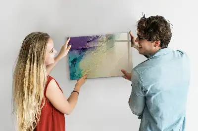 Tablă magnetică cu ștergere uscată model cu abstracție elegantă