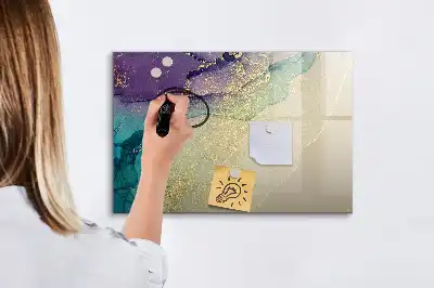 Tablă magnetică cu ștergere uscată model cu abstracție elegantă
