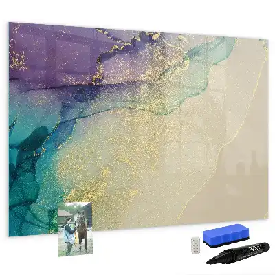 Tablă magnetică cu ștergere uscată model cu abstracție elegantă