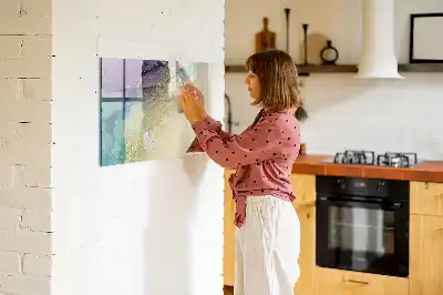 Tablă magnetică cu ștergere uscată model cu abstracție elegantă