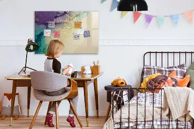 Tablă magnetică cu ștergere uscată model cu abstracție elegantă