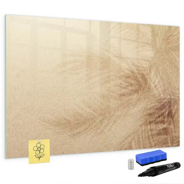 Tablă magnetică cu ștergere uscată model cu frunze abstracte