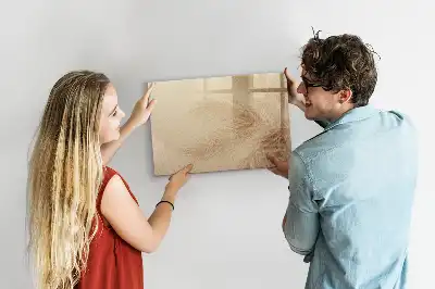 Tablă magnetică cu ștergere uscată model cu frunze abstracte
