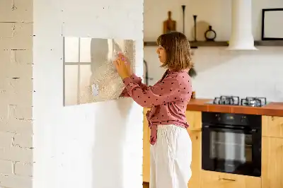 Tablă magnetică cu ștergere uscată model cu frunze abstracte