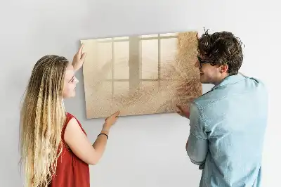 Tablă magnetică cu ștergere uscată model cu frunze abstracte
