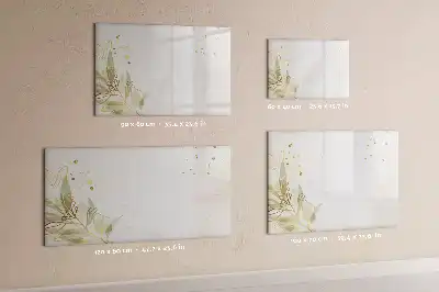 Tablă magnetică cu ștergere uscată cu imprimeu abstract în nuanțe pastelate