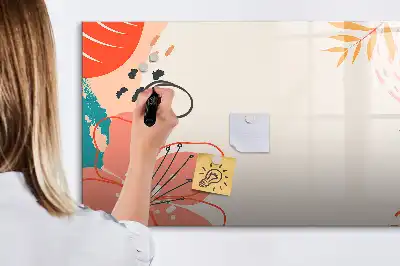 Tablă magnetică cu ștergere uscată cu model plante hawaiene