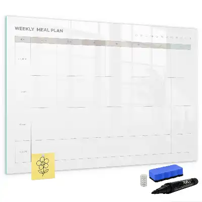 Tablă magnetică cu ștergere uscată cu design minimalist pentru meniu