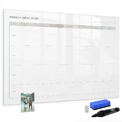 Tablă magnetică cu ștergere uscată cu design minimalist pentru meniu