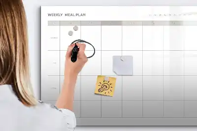 Tablă magnetică cu ștergere uscată cu design minimalist pentru meniu