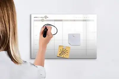Tablă magnetică cu ștergere uscată cu design minimalist pentru meniu