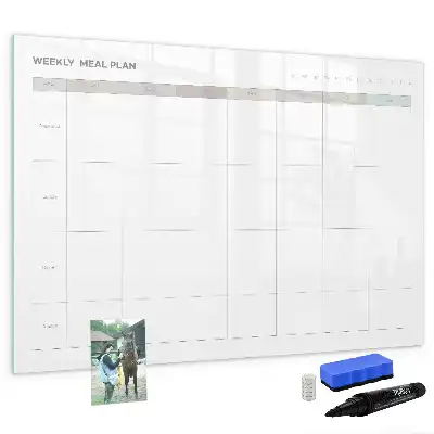 Tablă magnetică cu ștergere uscată cu design minimalist pentru meniu