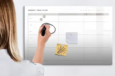 Tablă magnetică cu ștergere uscată model meniu simplu