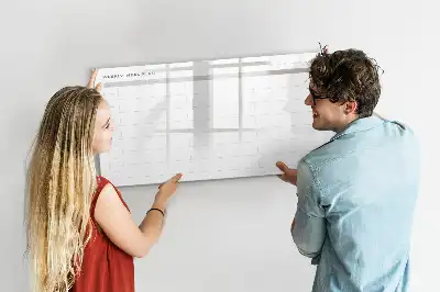 Tablă magnetică cu ștergere uscată model meniu simplu