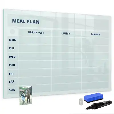 Tablă magnetică cu ștergere uscată cu plan de mese pastelat