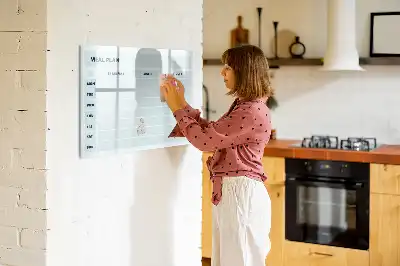 Tablă magnetică cu ștergere uscată cu plan de mese pastelat