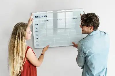 Tablă magnetică cu ștergere uscată cu plan de mese pastelat