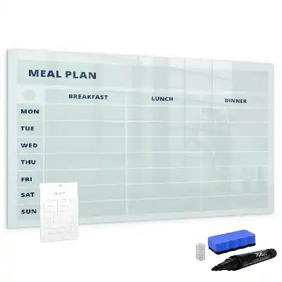 Tablă magnetică cu ștergere uscată cu plan de mese pastelat