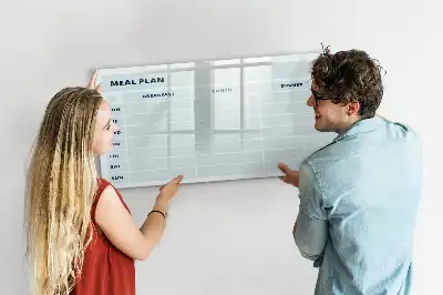 Tablă magnetică cu ștergere uscată cu plan de mese pastelat