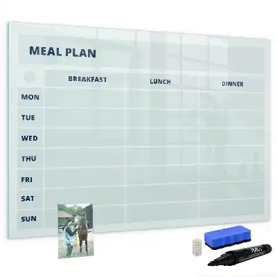 Tablă magnetică cu ștergere uscată cu plan de mese pastelat