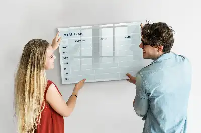 Tablă magnetică cu ștergere uscată cu plan de mese pastelat