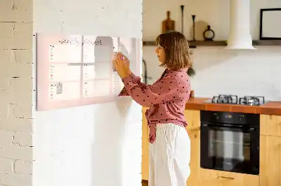 Tablă magnetică cu ștergere uscată planificator săptămânal cu design fermecător