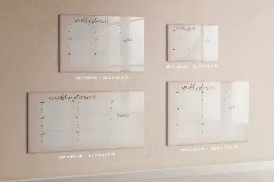 Tablă magnetică cu ștergere uscată planificator săptămânal cu design fermecător