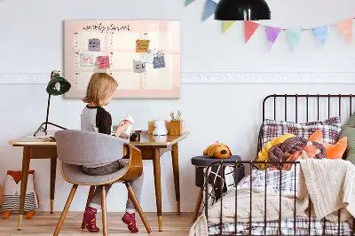 Tablă magnetică cu ștergere uscată planificator săptămânal cu design fermecător