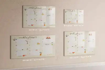 Tablă magnetică cu ștergere uscată planificator săptămânal