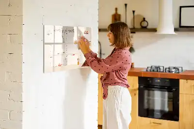 Tablă magnetică cu ștergere uscată planificator săptămânal