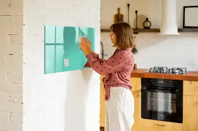 Tablă magnetică cu ștergere uscată culoare turcoaz