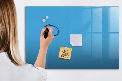Tablă magnetică cu ștergere uscată culoare albastru deschis