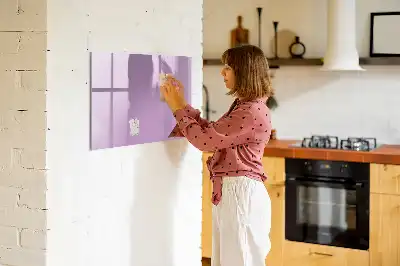 Tablă magnetică cu ștergere uscată culoare liliachie