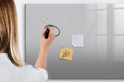 Tablă magnetică cu ștergere uscată culoare gri deschis