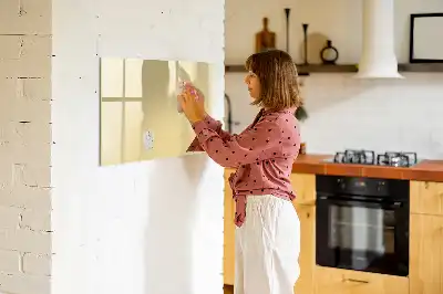 Tablă magnetică cu ștergere uscată de culoare crem