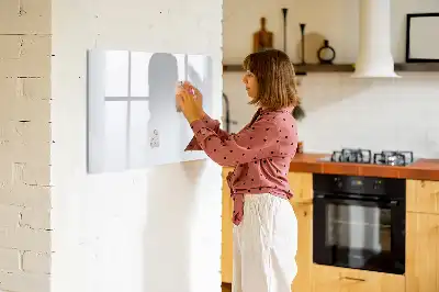 Tablă magnetică cu ștergere uscată de culoare alb murdar