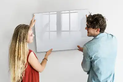 Tablă magnetică cu ștergere uscată de culoare alb murdar